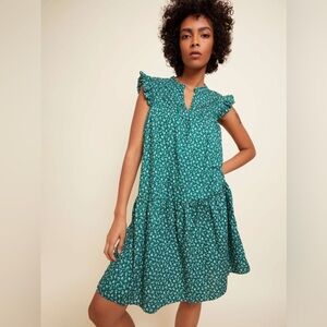 869 NationLTD Jasmine Dress in Emerald Floral Size XS Color Green White